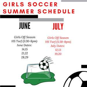 Summer Soccer Schedule